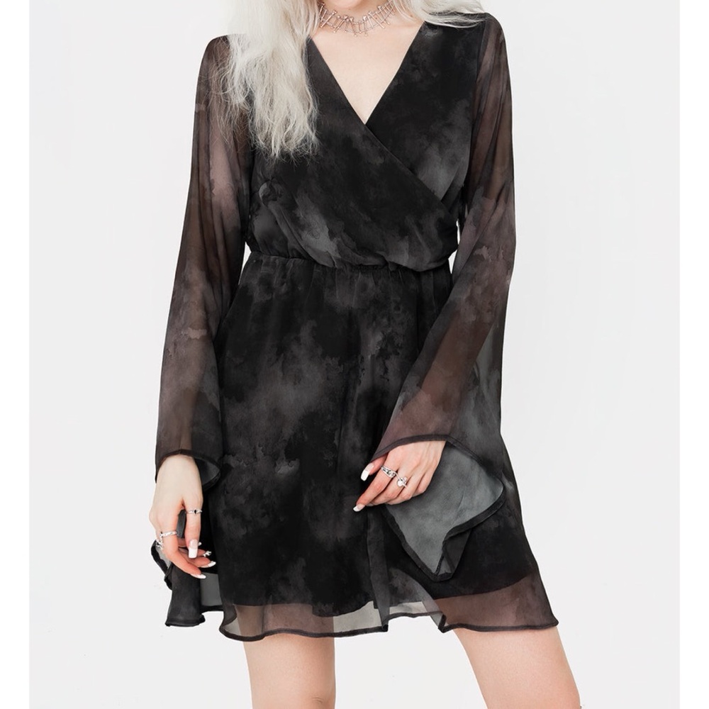 Disturbia Black Sheer Midi Dress
